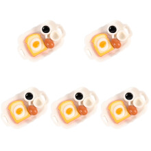 5Sets Lovely Mini Food Resin Set White for Home Miniature Scene