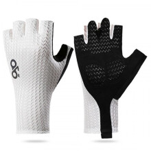 (SMT212-Black, XL) Summer Breathable Half Finger Cycling Gloves Ultralight Road Bike Gloves Anti-Slip Silicone Pad Cooling Sport Gear