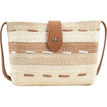 Straw Crossbody Bags for Women, Summer Straw Purse and Handbags Hand Woven Shoulder Clutch Bag for Vacation
