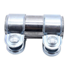 35 mm x 95 mm pijpconnector met dubbele klem voor uitlaatsysteem FA1 pijpconnector, compatibel met uitlaatsysteem, autogereedschap, automodificaties