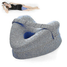 (Blue) Heart Shaped Orthopedic Sleeping Pillow For Legs Wedge Cushion With Knee Support Sciatica Pads Body Cushion