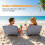 Outsunny Set 2 Esterillas Playa Gris 134 x 48 x 45 cm 4