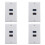 4X 2Port +USB 3.0 Female Wall Face Plate Panel Outlet Socket Extender 1