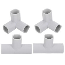 Conjunto de 4 conectores em T para cercadinho de bebê, acessórios de 3 vias compatíveis com parque infantil.