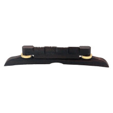Mandolin Bridge Archtop Style Ebony Wood with Metal Hardware Height Adjustable Ebony Bridge  compatible with  Mandolin Guitar Bass
