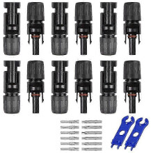 MC4-Stecker/Buchsen für Solarmodulkabel – 2 Paare mit Doppelringen und wasserdichter Verbindung