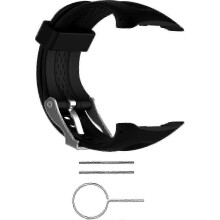Cinturino di ricambio in silicone compatibile con Garmin erunner 10/15 - Nero, taglia grande