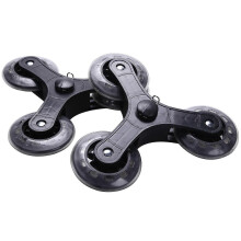 2er-Set schwarze Einkaufswagenrollen, Gepäckrollen, Kofferrollen, Ersatzrollen, Gleitrollen