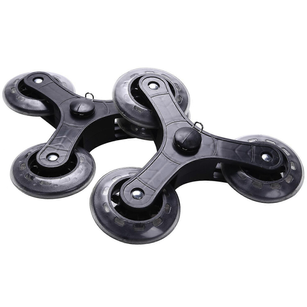 2Pcs/Set Shopping Cart Trolley Caster Luggage Suitcase Roller Replacement Wheel Pulley Slidin Black 3569493398010