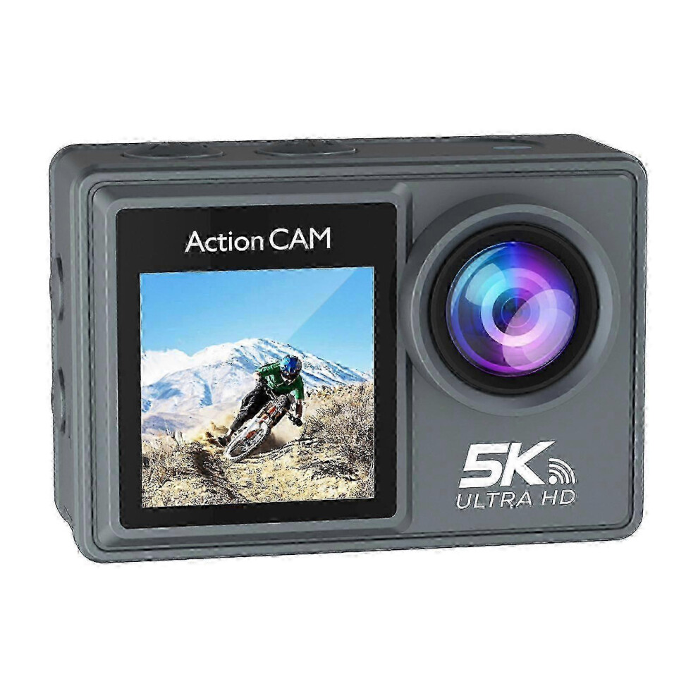 5K 30Fps Waterproof Action Camera - 2024 Model With Eis Stabilization And Wireless Mic 3676359494776