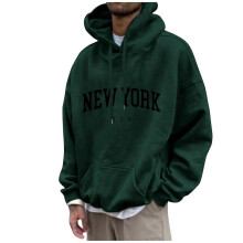 Hoodies Sweatshirt Winter Loose Printed Casual Fashion Sports Hoodies for men Green 6X