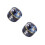 2Pcs Navy Round Tinplate Tea Leaf Organizer Sealing Can for Storage 2