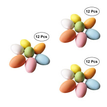 36Pcs Graffiti Easter Eggs Plastic Hand Painted DIY Hanging Ornaments