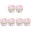 6Pcs Pink Tea Shop Storage Jars Decorative Tinplate Candy Holders 2