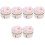 6Pcs Pink Tea Shop Storage Jars Decorative Tinplate Candy Holders 3