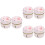 6Pcs Pink Tea Shop Storage Jars Decorative Tinplate Candy Holders 6