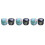 6Pcs Premium Tinplate Tea & Candy Canisters Assorted Colors 2