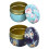 6Pcs Premium Tinplate Tea & Candy Canisters Assorted Colors 8