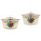 2Pcs Cream Enamel Lard Basin with Lid Kitchen Storage Design 9