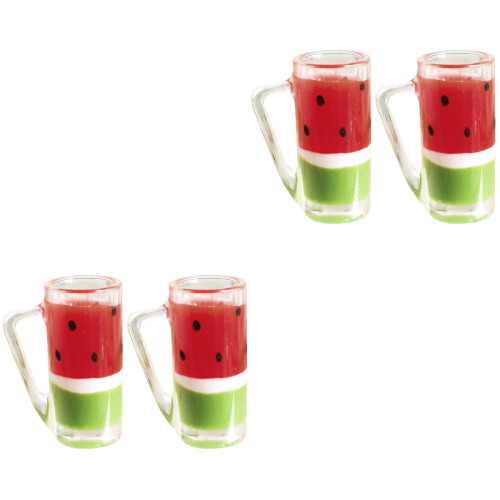 4Pcs Mini Beverage Resin Model Dollhouse Accessories Decor 1