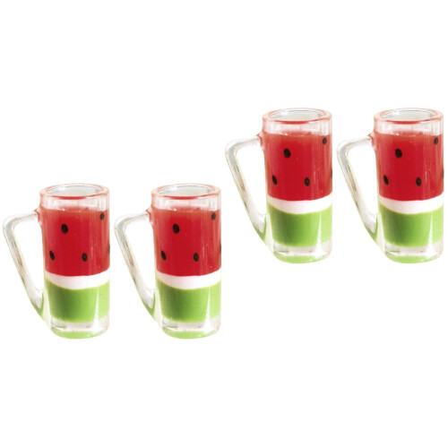 4Pcs Mini Beverage Resin Model Dollhouse Accessories Decor 2