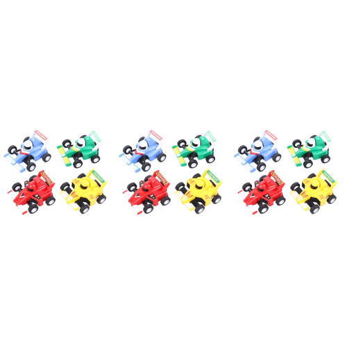 12Pcs Carrinhos De Corrida Pull Back Para Crianças Coloridos 2
