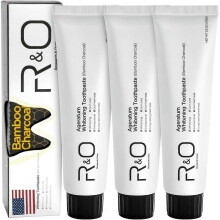 R&O Ageratum Whitening Toothpaste with Bamboo Charcoal, 3.53 oz - Removes