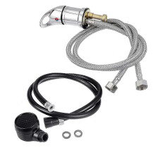 Water Faucet Set, Salon Shampoo Bowl Faucet and Sprayer Kit with Sprayer Hose, Home Salon Spa Cold Mixer