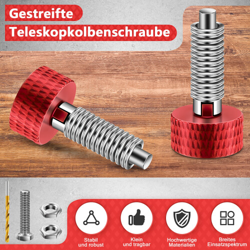 Handle Release Pins Kit, Packout Handle Removal Kit, Packout Handle Pins with Bolt and Drill Bit for Rolling Toolbox Removal Kit-RED 1