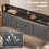 Levede Floating Bed Frame Double LED Lights Upholstered USB Storage Headboard 5