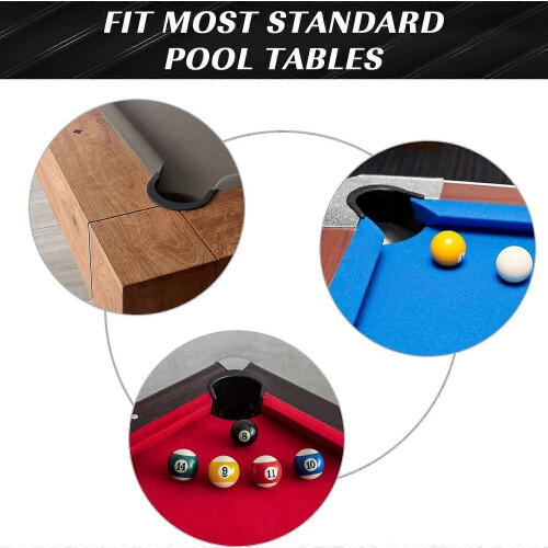 Pool Table Pocket Liners 6 Pc Billiards Liners Replacements 4 Corner 2 Side Pocket Liners Parts  compatible with  Pool Table 1