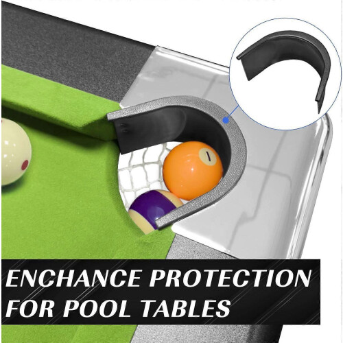 Pool Table Pocket Liners 6 Pc Billiards Liners Replacements 4 Corner 2 Side Pocket Liners Parts  compatible with  Pool Table 2