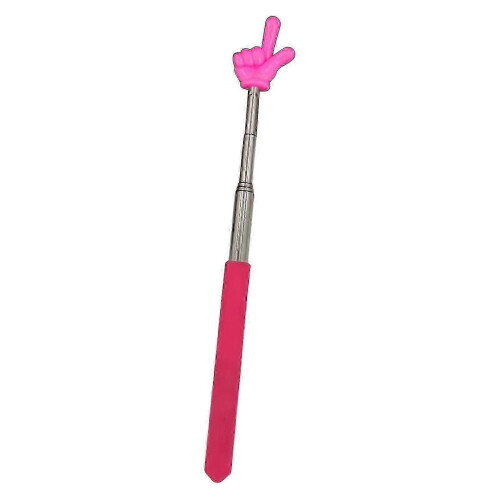 (Pink) Finger Pointer Stick Professional Telescopic Teachers Pointer Long-lasting Handheld Pointer Stick For Classroom - Hz
