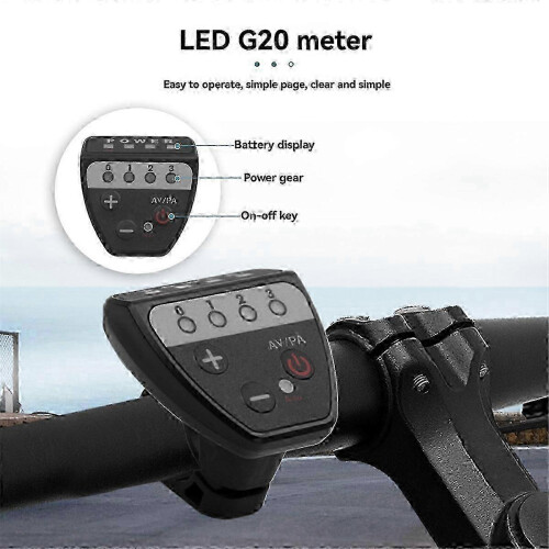 LED Control Panel Display  compatible with  Ebike Featuring 36V-48V G20 Meter and 5 Pin Waterproof Plug Connector 2