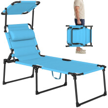 Tumbona Plegable Azul 70 x 200 x 45 cm