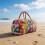 (M) Foldable Weekender Bag with Hippie Design, Reinforced ing, Spacious Interior for Gym Essentials, Multicolor 1