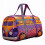 (J) Foldable Weekender Bag with Hippie Design, Reinforced ing, Spacious Interior for Gym Essentials, Multicolor 1