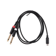 USB C To Dual 6.35Mm Audio Stereo Cable Type C To Dual 6.35Mm Audio Cord for Smartphone Multimedia Speakers,3.3Ft/1Meters