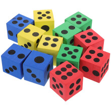 12Pcs Lightweight Foam Multi-Sided Colorful Game Toys for Parties
