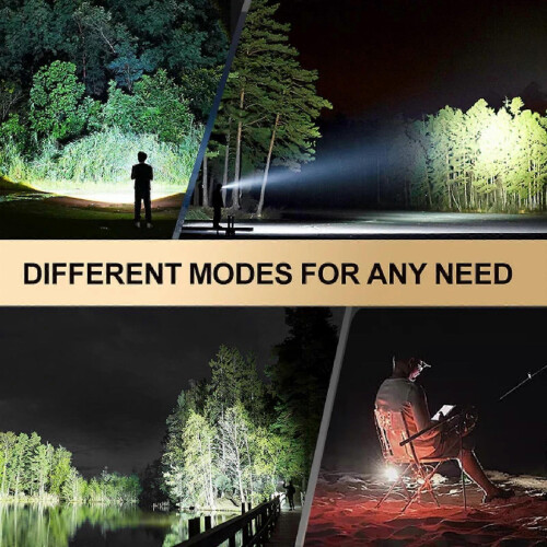 Mini Aluminum Flashlight, USB-C Rechargeable, 3 Modes, Tactical LED for Camping/Emergency – Compatible with USB-C 1