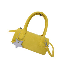 PU-Handtasche mit verstellbarem Riemen, Umhängetasche,-Gelb