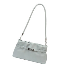 Sac sous les bras en cuir PU souple, sac Ă main Ă la-bleu clair