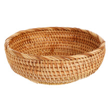 1Panier Déco En Rotin Clair, Corbeille Multiusage Pour Fruits Pain