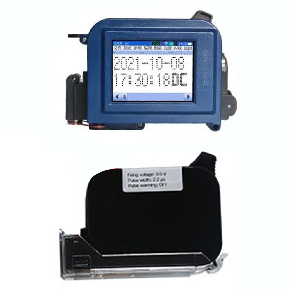 (Inkjet Printer + Original Ink Cartridge) Mini Smart Inkjet Printer Qr Code Date Packaging Bag Bottle Cap Inkjet Printer Black 6951617012815