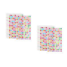 20Feuilles Autocollants Strass Multicolores Pour Décoration