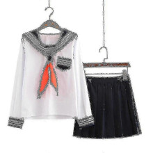 (M, White long 3pcs) My Hero Academia Halloween Costume Anime Boku No Hero Academia Himiko Toga Jk Uniform Sweater Coat Wig CostumesZZ36