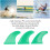Green PVC Fins for Stand Up Paddle 3