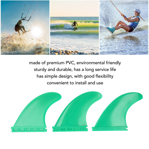 Green PVC Fins for Stand Up Paddle 2