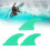 Green PVC Fins for Stand Up Paddle 7