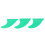Green PVC Fins for Stand Up Paddle 14